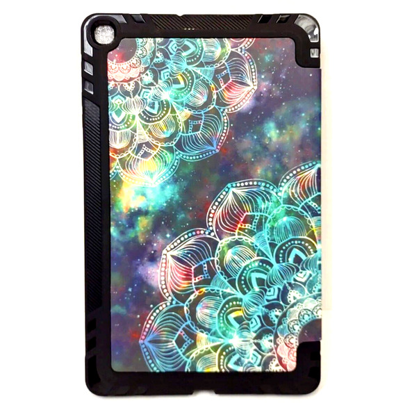 ZHK Galaxy Tab 10.0 Plus Folio Case Fold out Stand, Mandala Pattern, Magnets - Picture 2 of 9